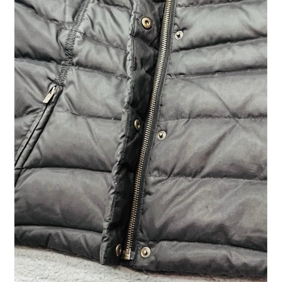 Eddie Bauer Goose Down Quilted Puffer Vest Womens M Faux Fur Collar GorpCore - Picture 6 of 13